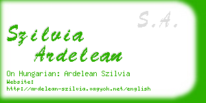 szilvia ardelean business card